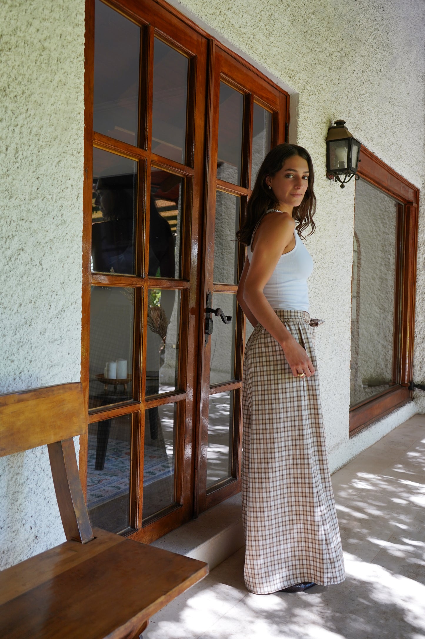 Pantalón Colomba Cuadrille Beige