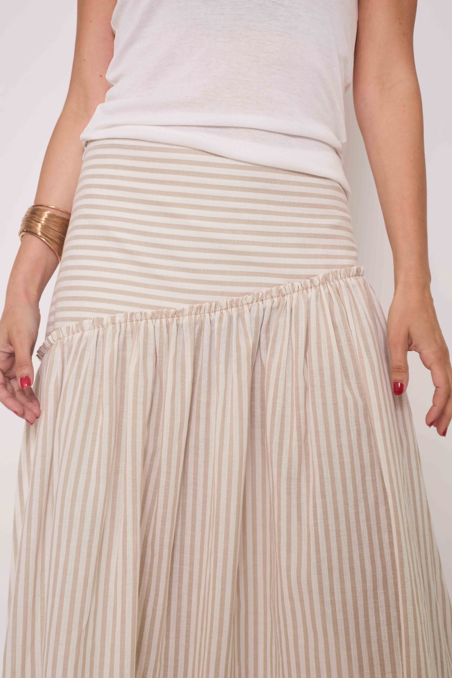 Falda Leonor Beige