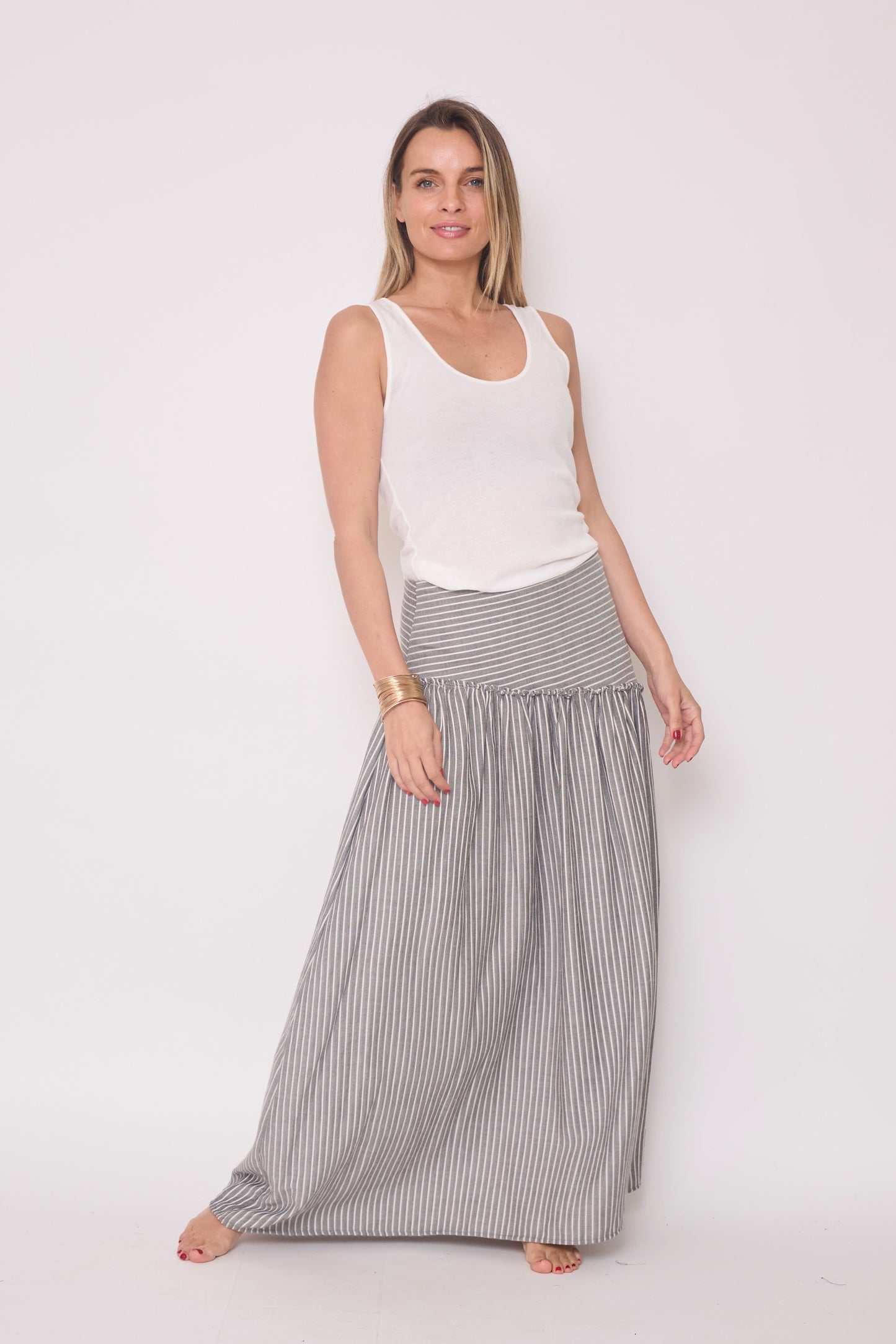 Falda Leonor Gris