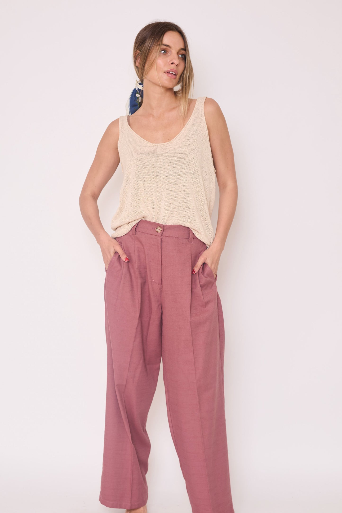 Pantalón Pipa Rosa Pálido