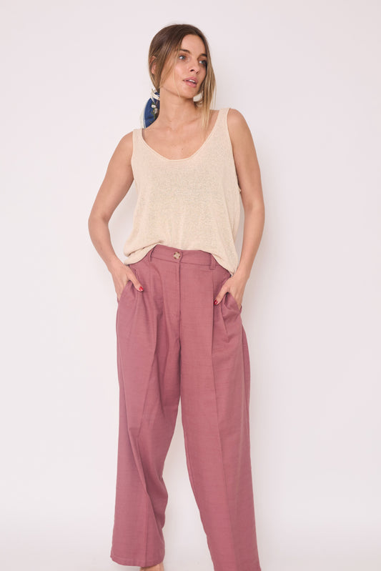 Pantalón Pipa Rosa Pálido