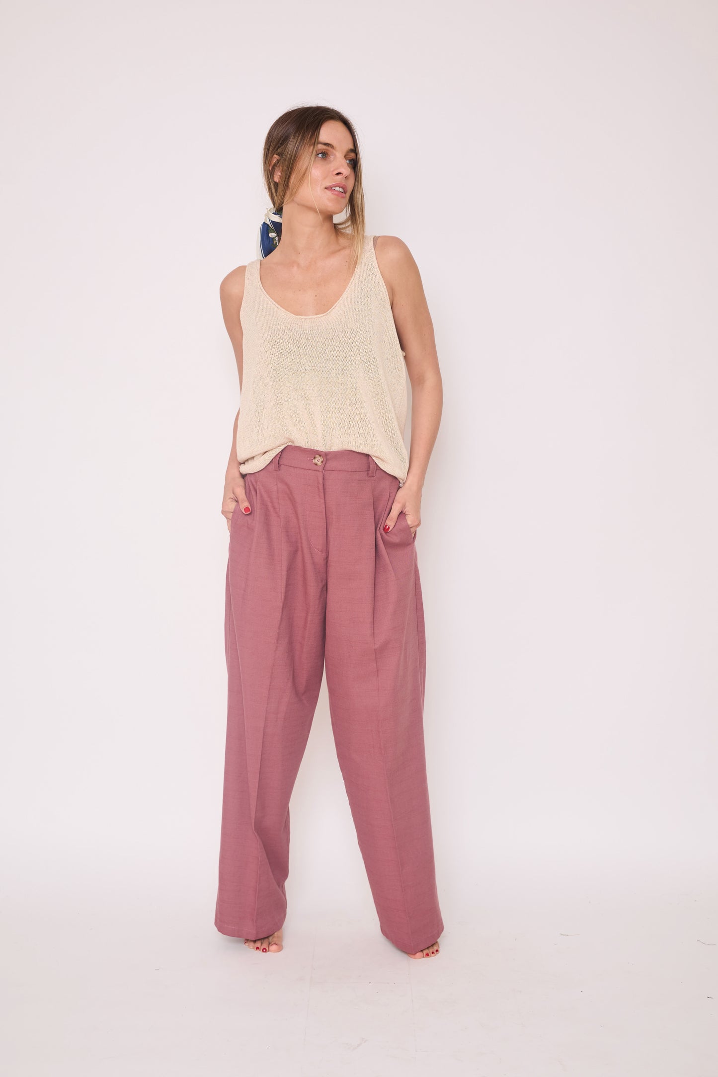 Pantalón Pipa Rosa Pálido