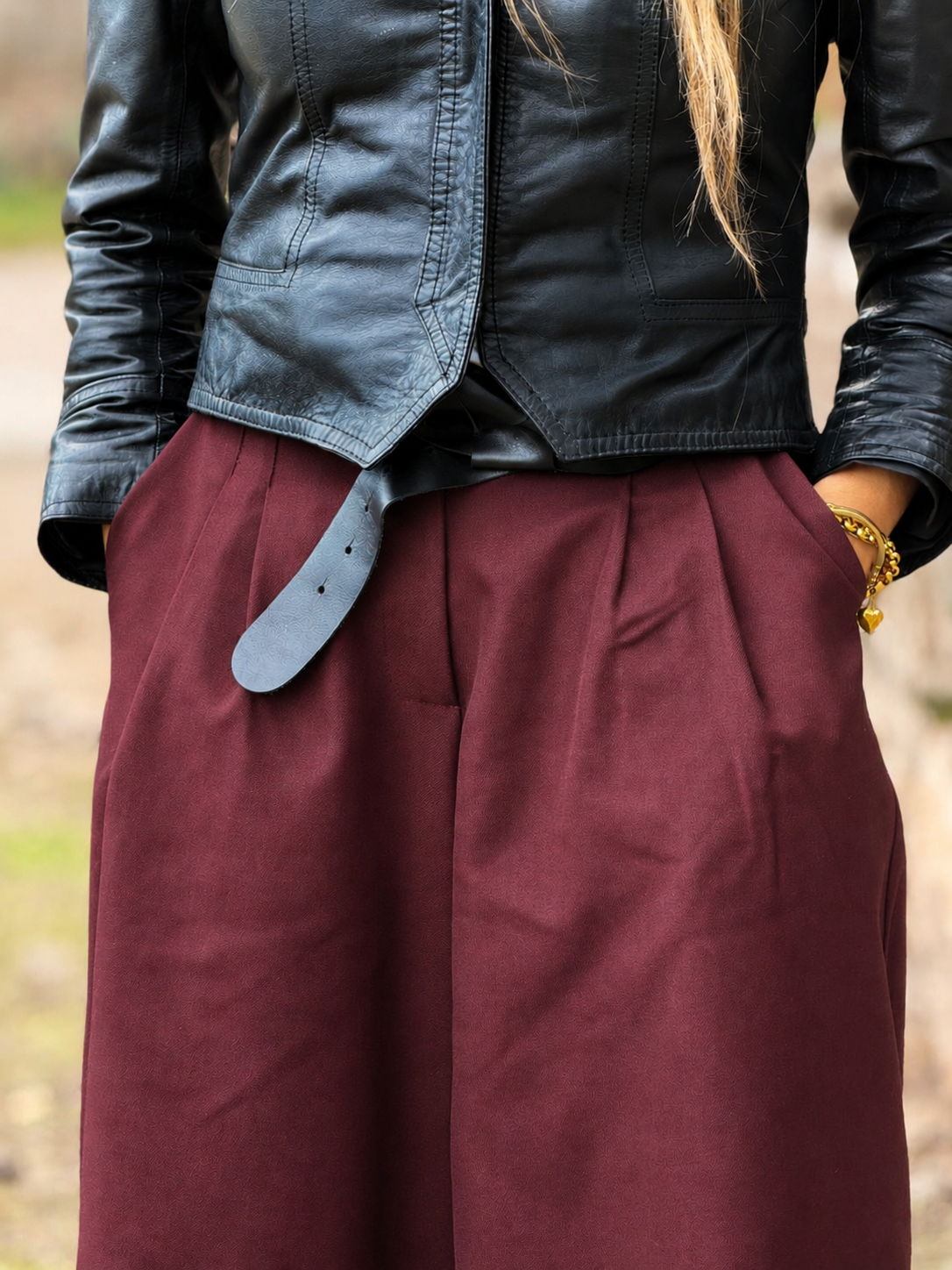 Pantalón Renata Burdeo