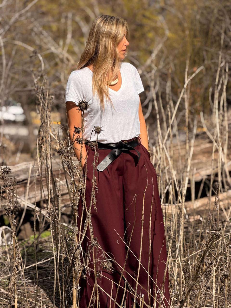 Pantalón Renata Burdeo