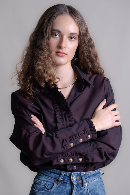 Blusa Elena Burdeo