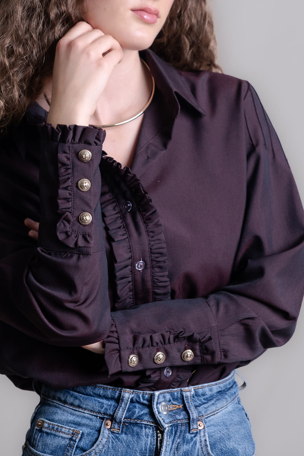 Blusa Elena Burdeo
