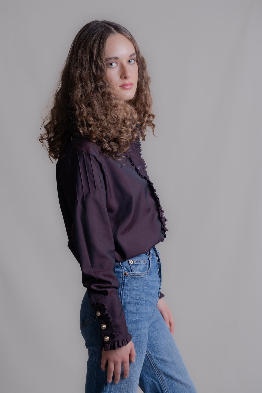 Blusa Elena Burdeo